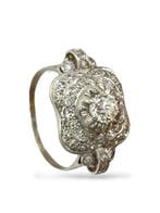 Ring Platina, Art Deco-platinaring met 1,29 karaat aan, Nieuw
