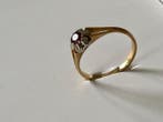 Bague - 14 carats Or jaune Grenat - Grenat