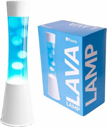 Lavalamp 39,5cm Wit | 23% korting, retour deal!, Huis en Inrichting, Verzenden, Zo goed als nieuw, Glas