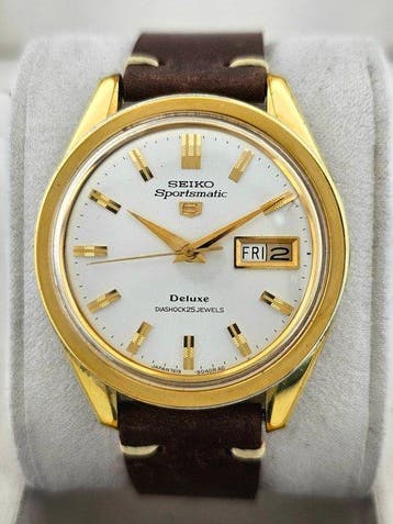 Seiko - Sportsmatic 5 Deluxe 18K Gold Plated - Zonder