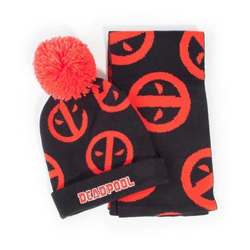 Marvel Deadpool Beanie & Scarf, Ophalen of Verzenden, Nieuw
