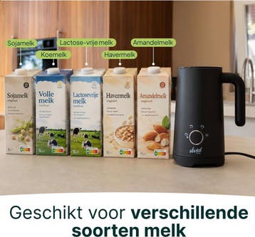 4-in-1 Melkopschuimer - PFAS-vrij - Antikleeflaag, Verzenden, Zo goed als nieuw
