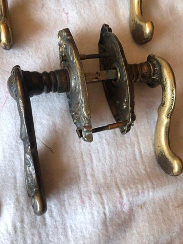 Bauhaus Deurbeslag (8) - 1980-1990 - zwaar bronzen deur, Antiek en Kunst, Curiosa en Brocante