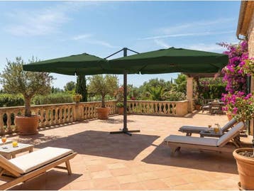 Veiling - Dubbele hangende parasol Donkergroen (2 * 300x400c
