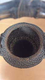 Ikebana-mand  (hanakago) - Gerookte bamboe bloemenmand