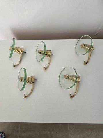 Kapstok - Glas - Set van vijf kledinghangers of haken in