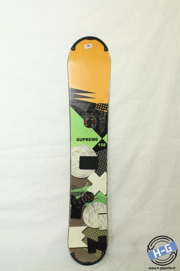 Refurbished - Snowboard - Supreme Green - 158, Sport en Fitness, Snowboarden, Ophalen of Verzenden, Gebruikt, Board