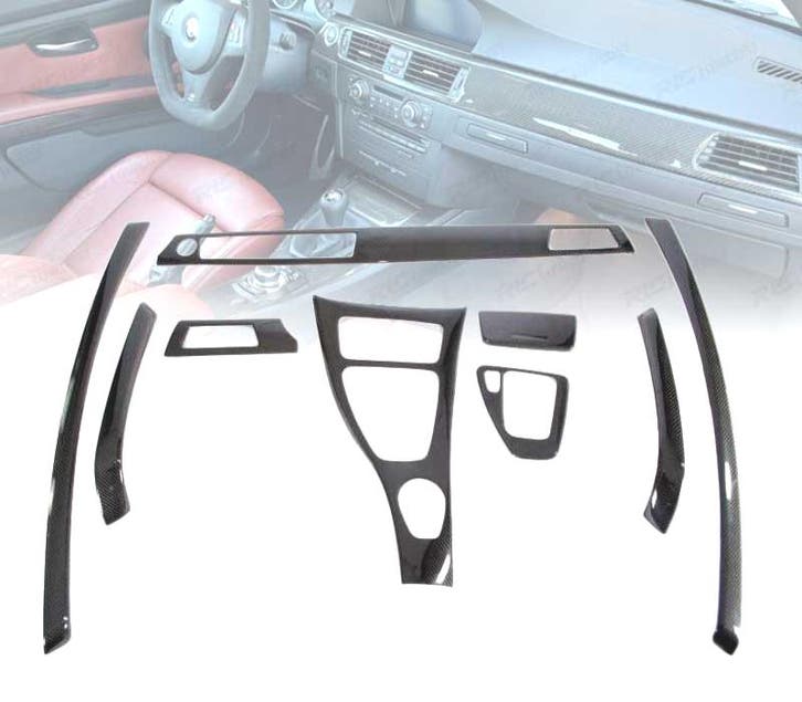 KIT PIÈCES DÉCORATIVES HABITACLE BMW E90 IDRIVE CARBONE, Autos : Pièces & Accessoires, Habitacle & Garnissage, Envoi