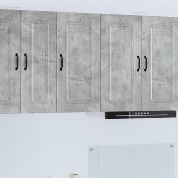 vidaXL Vaatwasserpaneel Kalmar Beton Grijs 40 x 31 x 80 cm, Verzenden