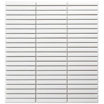 Wand Mozaïek Tegels Kitkat Factory Keramiek Wit Mat - Mat.., Nieuw, Ophalen of Verzenden, 20 tot 40 cm, 10 m² of meer