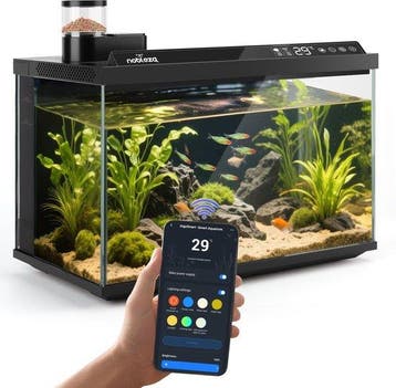 Smart Aquarium Kit - 44x24x28,5 cm - 30L - Zwart - Nobleza •, Dieren en Toebehoren, Verzenden, Nieuw