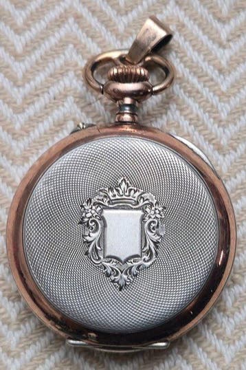 Reloj de bolsillo antiguo - De plata maciza y oro de