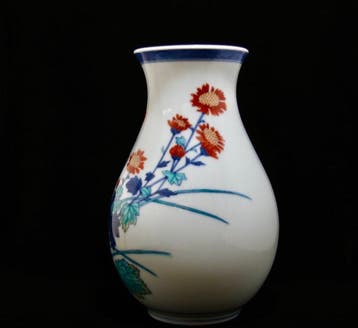 Iro-e Chrysanthemum Vase - Porselein - Imaizumi Imaemon XII