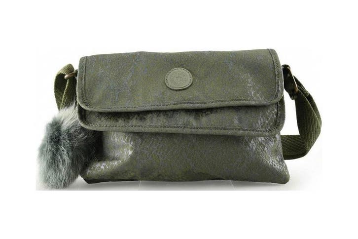 Kipling Schoudertas Groen, Handtassen en Accessoires, Tassen | Damestassen, Groen, Zo goed als nieuw, Verzenden
