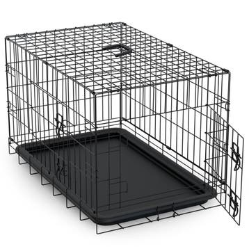 Avalo Hondenbench L - Opvouwbaar - 2 Deuren - 92x57x64 CM, Verzenden