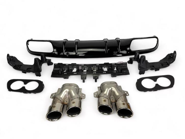Geschikt voor Mercedes C205 A205 C-Klasse diffuser + uitlaat, Auto diversen, Auto-accessoires, Verzenden