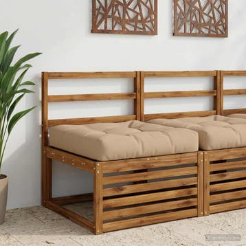 vidaXL 1-Piece Zitkussen VIANEN 100% Polyester Zand 80 x 80, Maison & Meubles, Accessoires pour la Maison | Coussins, Verzenden