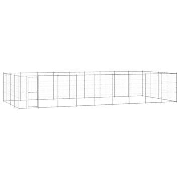 vidaXL Hondenkennel 43,56 m² gegalvaniseerd staal, Verzenden, Nieuw