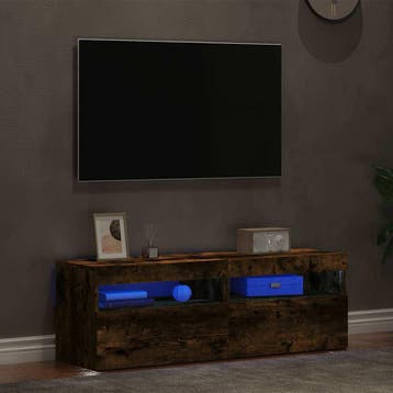 vidaXL Tv-meubels 2 st met LED-verlichting 60x35x40 cm, Huis en Inrichting, Verzenden, Nieuw