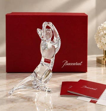 Baccarat - Figuur - Chat acrobate - Kristal, Nieuw