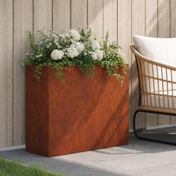 vidaXL Plantenbak Roestkleurig 50 x 20 x 40 cm weervast, Verzenden