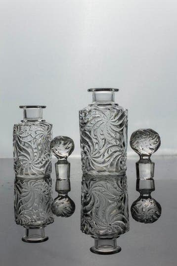 Art nouveau Ensemble de toilette (2) - Baccarat - Verre, Antiquités & Art