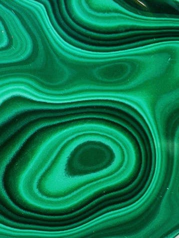 -- Sans réserve -- Pièce dart en malachite - Beau motif -, Verzamelen