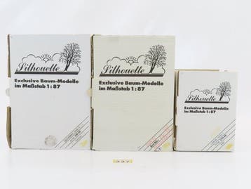 Silhoutte H0 - Modeltreinlandschap (75) - 4 grote bomen, Nieuw