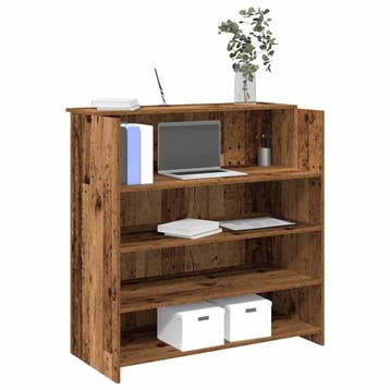 vidaXL Receptiebalie 100x50x103,5 cm bewerkt hout oud, Verzenden