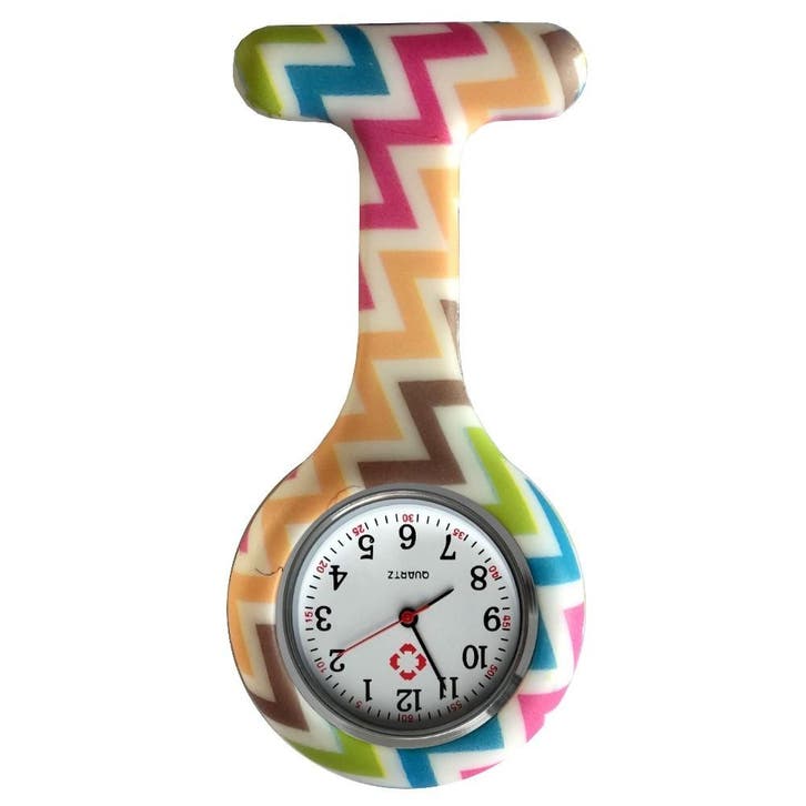 Fako - Verpleegstershorloge - Siliconen RVS Print - Wacky, Handtassen en Accessoires, Horloges | Dames, Verzenden