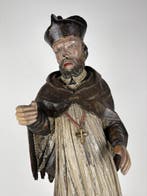 Figuur - St John of Nepomuk - 88 cm - Hout
