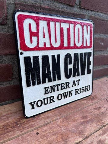 Decoratief ornament - Europa - Gietijzeren bord – Man Cave