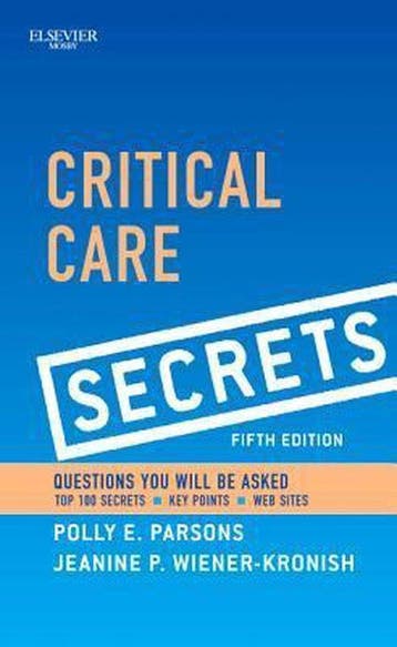 Critical Care Secrets 9780323085007 Polly Parsons, Verzenden, Gelezen, Polly Parsons
