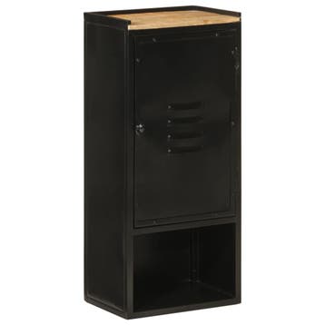vidaXL Badkamerkast 40x27x90 cm ijzer en massief mangohout, Verzenden