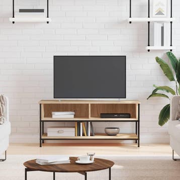 vidaXL Tv-meubel Sonoma eiken 100x35x45 cm bewerkt hout, Verzenden