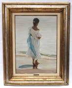 Lluís Ribas Castellsagué (1949) - Mujer en la playa