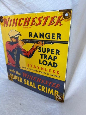 Winchester Ranger Super Trap Load – Emaille Jachtreclame -