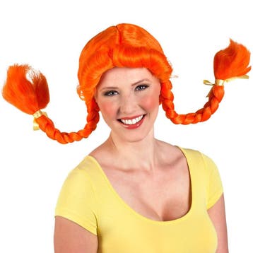 Oranje Pruik Met Vlechten, Verzenden, Nieuw