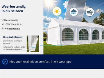 PARTYTENTEN, DIKKE  PVC ZEILEN 550 gr/m²,  STEVIGE FRAME s, Ophalen, Partytent