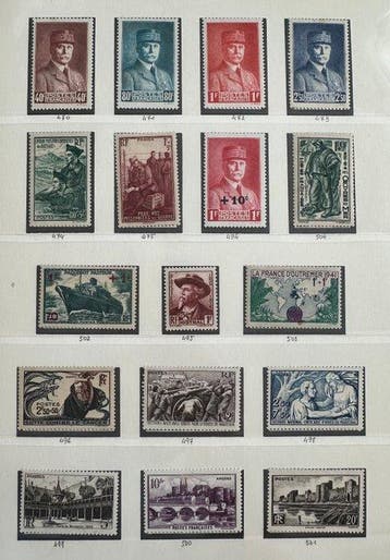 Frankrijk - Collectie Franse postzegels – 1941 tot 1960 –, Gestempeld