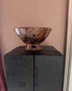 Plateau - Verre dart - Bol décoratif sur pied