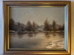Tammo Lukkien(1939-2018) - Winterlandschap ven en bomen