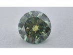 Veiling - Moissanite briljant 2 crt Blue Green ( GRA Gecerti
