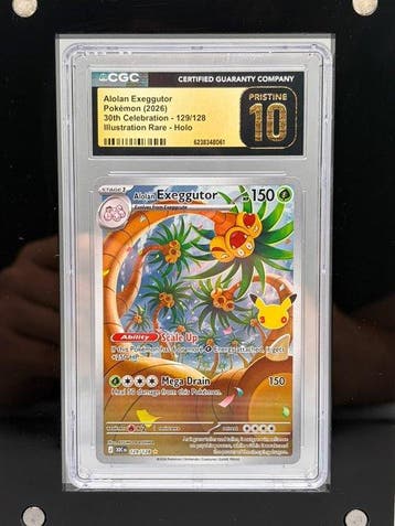 Pokémon - 1 Graded card - Alolan Exeggutor - 30th