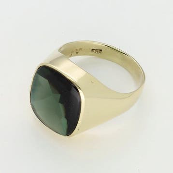 Ring - 14 karaat Geel goud - Toermalijn., Nieuw
