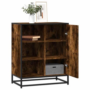 vidaXL Dressoir 62x35x76 cm bewerkt hout gerookt, Verzenden