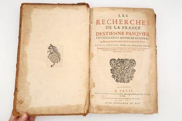 Estienne Pasquier - Les Recherches de la France / ex-libris