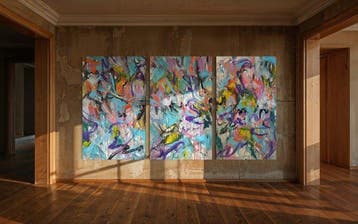 Anastasiya Tumanova - Rythmes Secrets. Triptyque.-XXL, Antiek en Kunst, Kunst | Schilderijen | Modern