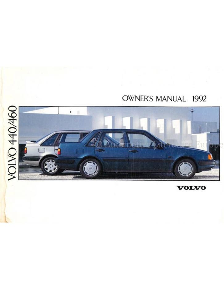 1992 VOLVO 440 | 460 INSTRUCTIEBOEKJE ENGELS, Autos : Divers, Modes d'emploi & Notices d'utilisation