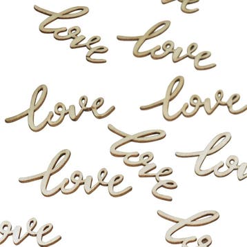 Love Tafelconfetti Hout 5,5cm 25st, Verzenden, Nieuw